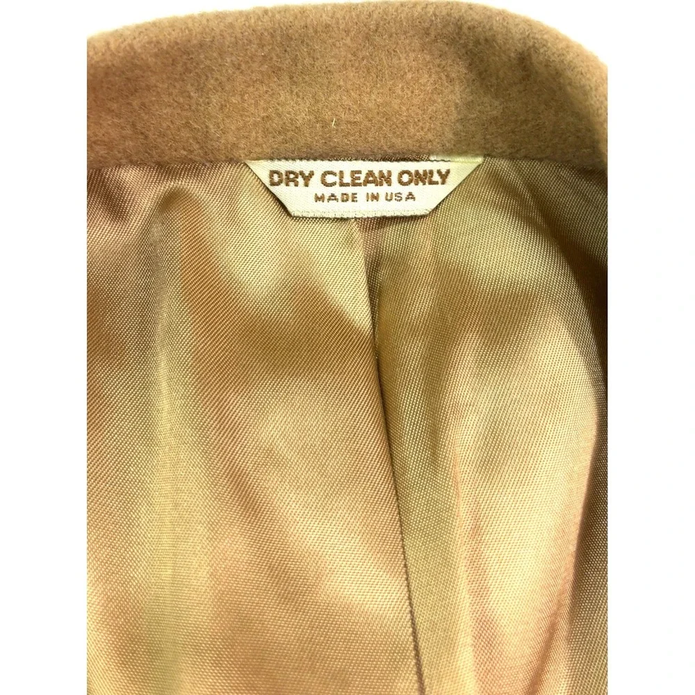 Bill Blass 44L Tan 100% Camel Hair‎ Blazer Jacket Sport Suit Coat USA Classic